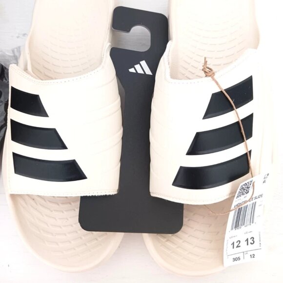 Adidas  Mens Light Blaze Slides or Sandals Size 12 Tan -New With Tags + Socks - Picture 11 of 11